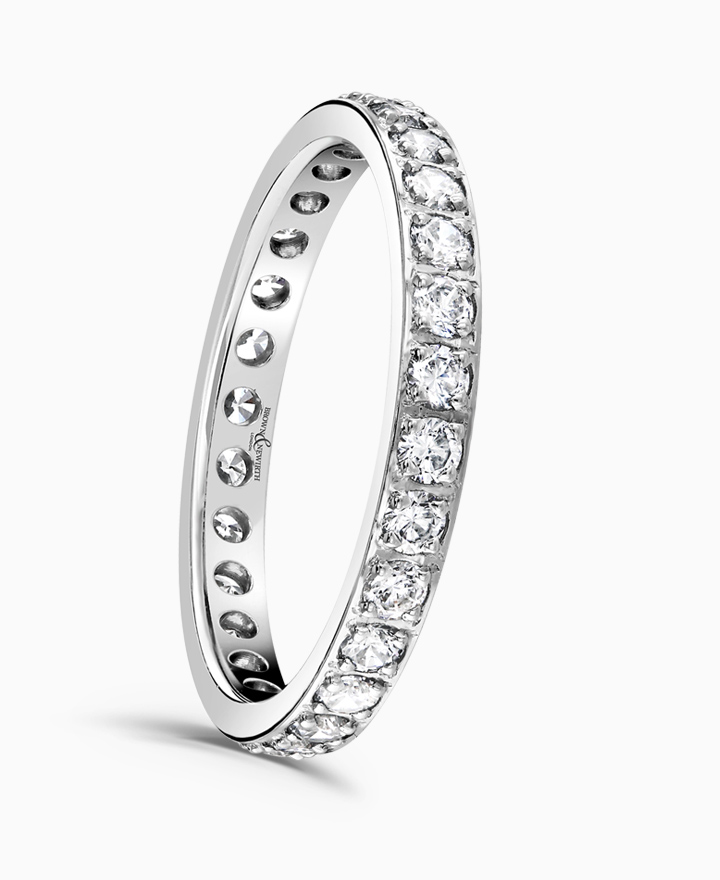 Pave set diamond eternity ring