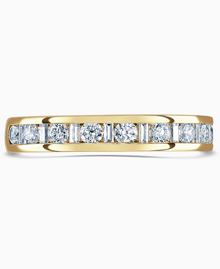 Channel set diamond eternity ring
