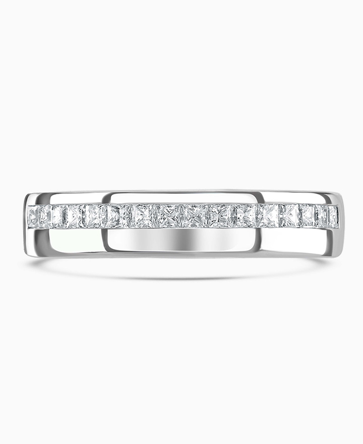Channel set diamond wedding ring