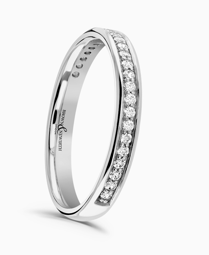 Pave set diamond eternity ring