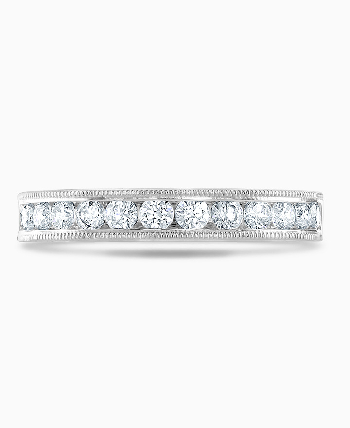 Diamond half eternity ring