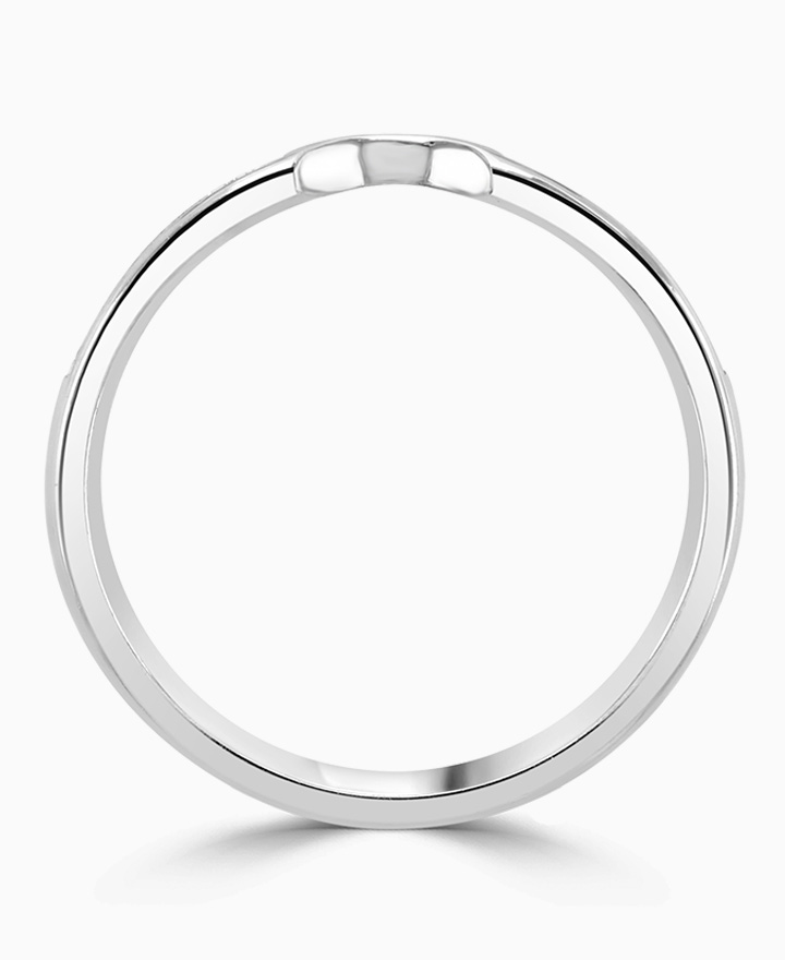 Cutaway diamond wedding ring