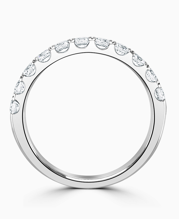 Claw set diamond eternity ring