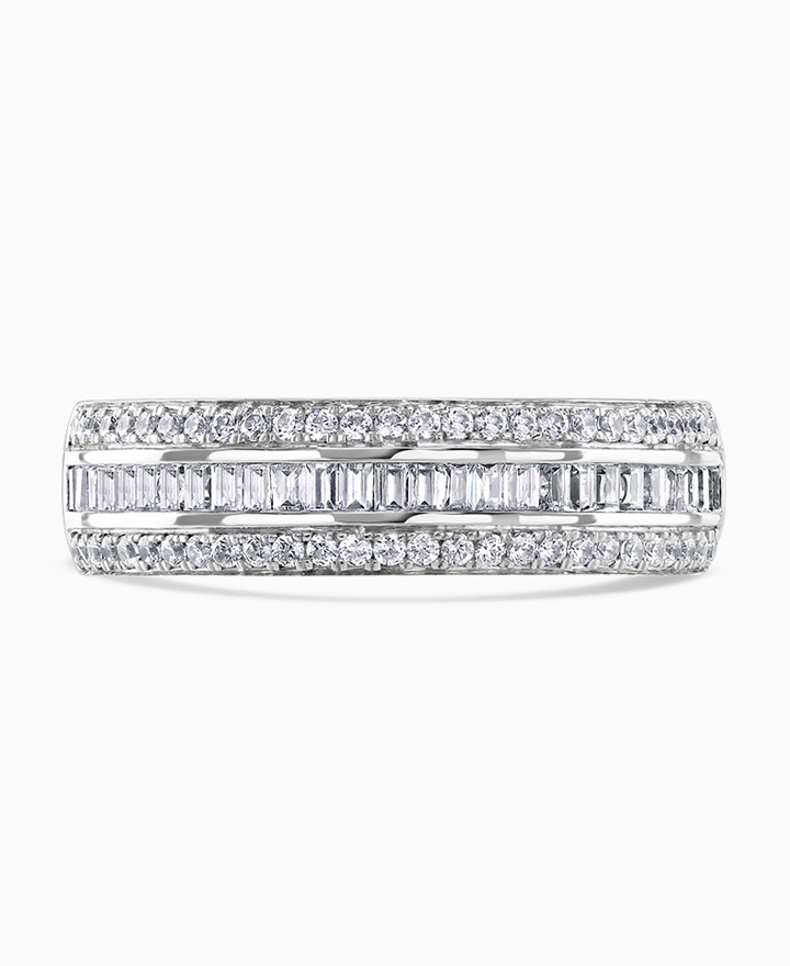 Side set diamond eternity ring