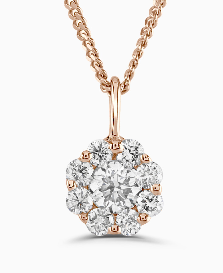 A beautiful Diamond cluster pendant