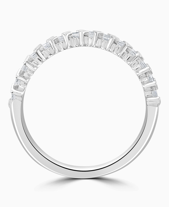 Bar set diamond eternity ring