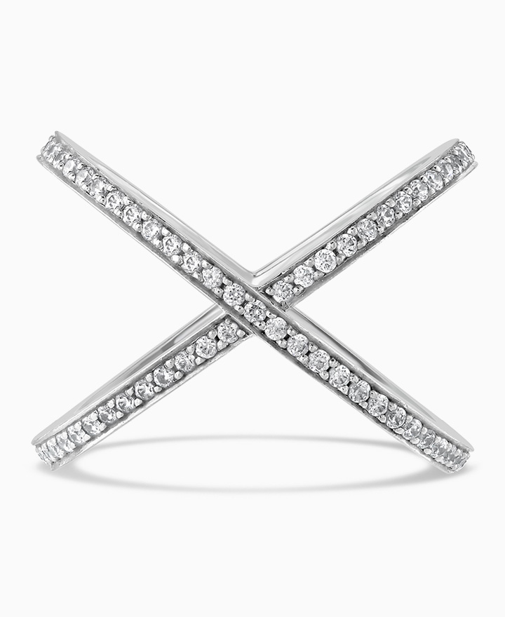 Crossover Diamond Ring