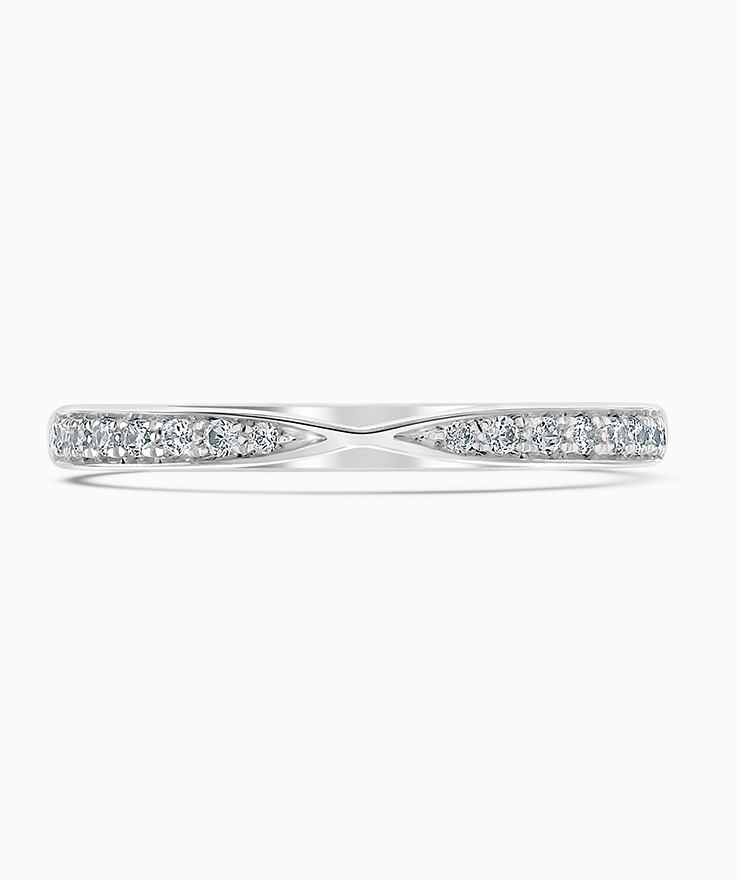 Bow Tie Shaped Diamond Wedding Ring