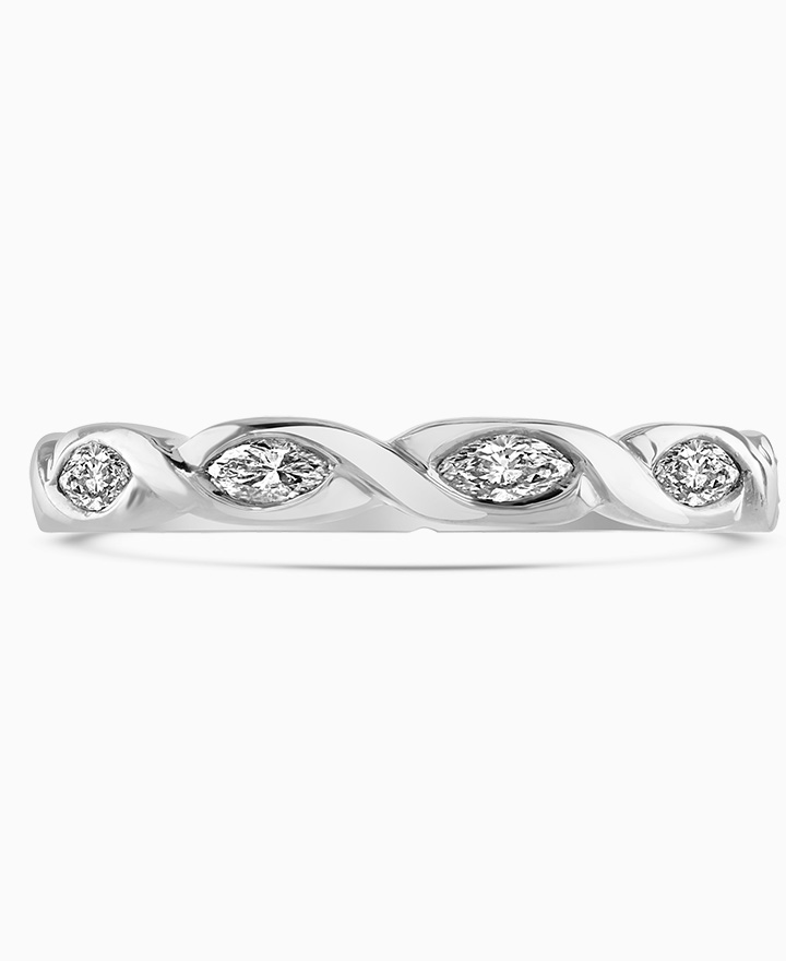 Bezel set diamond eternity ring