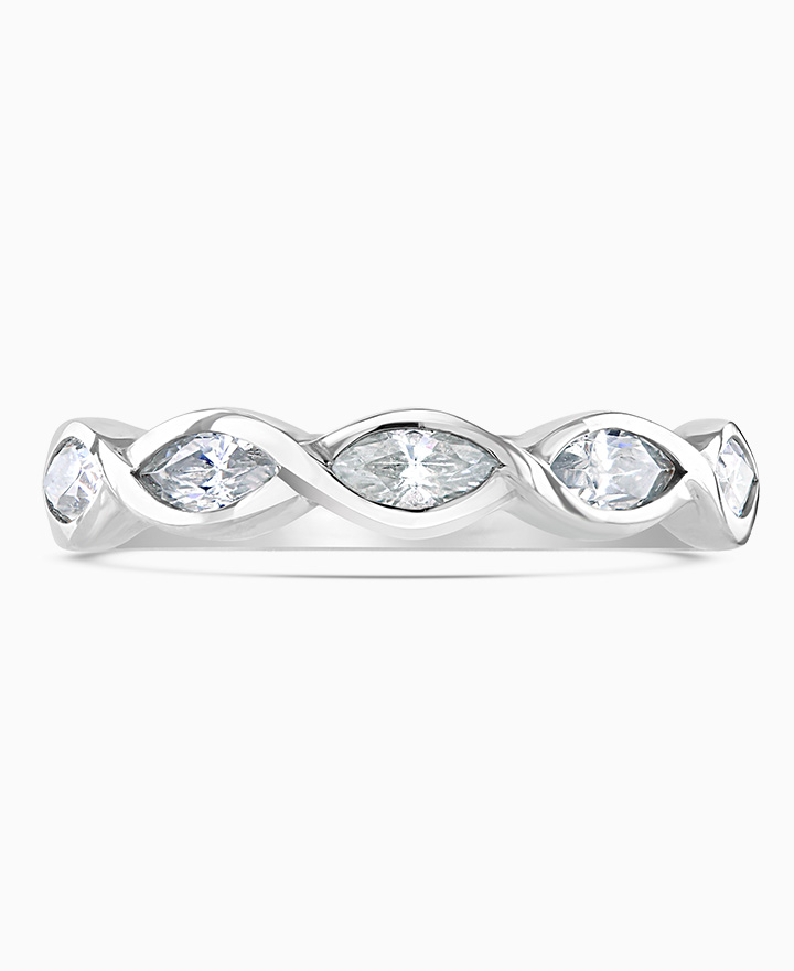 Bezel set diamond eternity ring